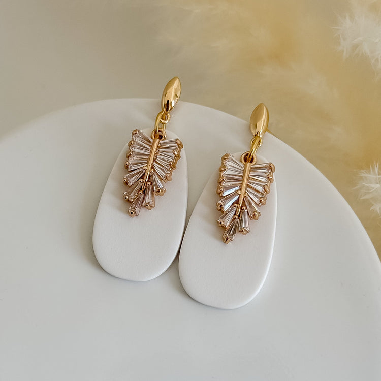 Layered Polymer Clay Statement Earrings