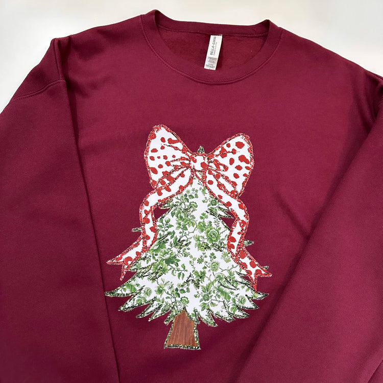 Floral Christmas Tree Sweatshirt