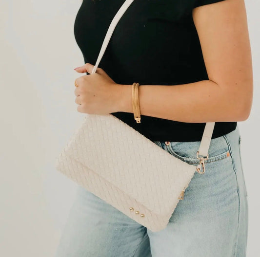 Woven Flap Crossbody