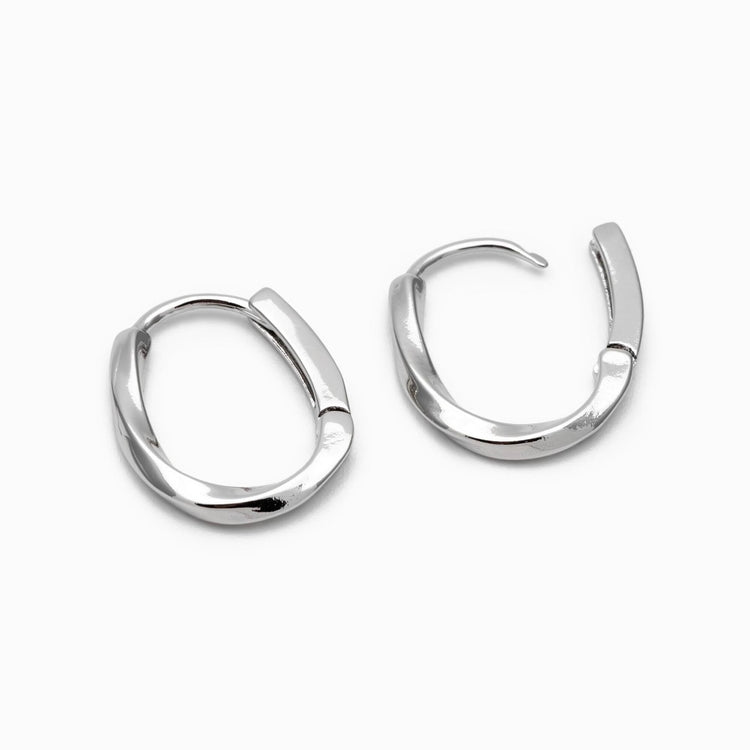 Twisted Oval Hoops