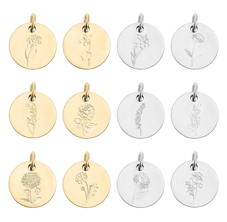 Custom Birth Flower Necklace