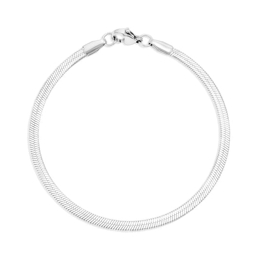 Stainless Steel Herringbone Chain Bracelet