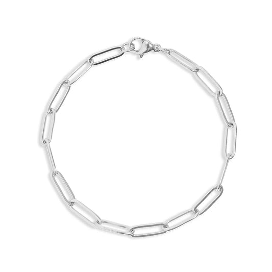 Stainless Steel Paperclip Chain Bracelet