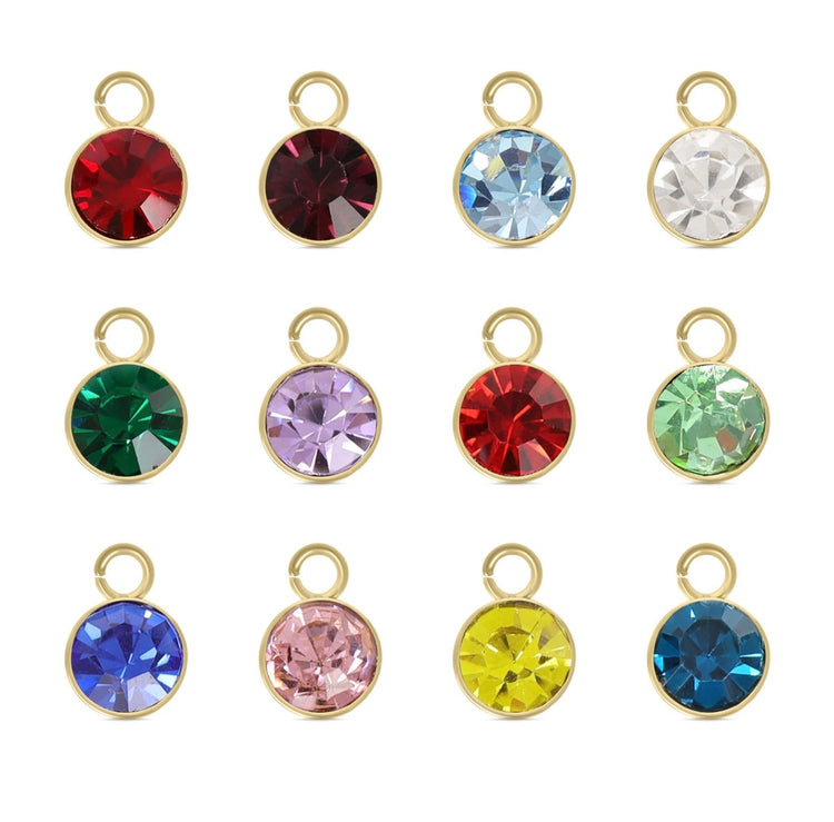 Personalized Name & Birthstone Charm Necklace